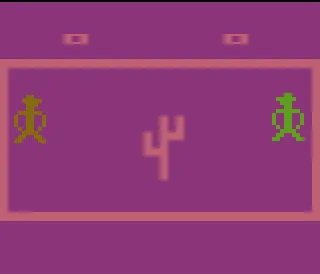 Outlaw gameplay screenshot on 2600