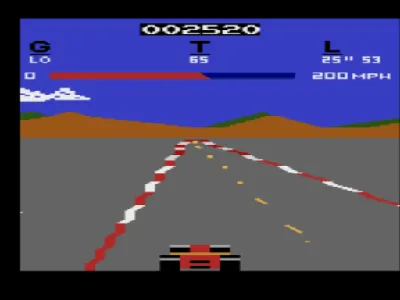 Pole Position gameplay screenshot on 2600