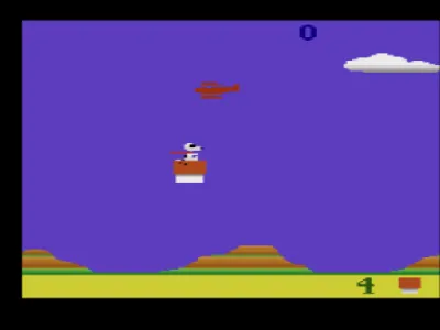 Snoopy and the Red Baron gameplay screenshot on 2600