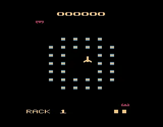 Solar Fox gameplay screenshot on 2600