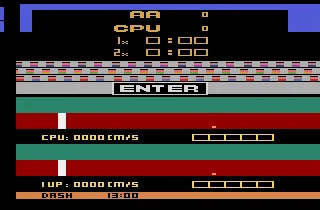 Track & Field gameplay screenshot on 2600