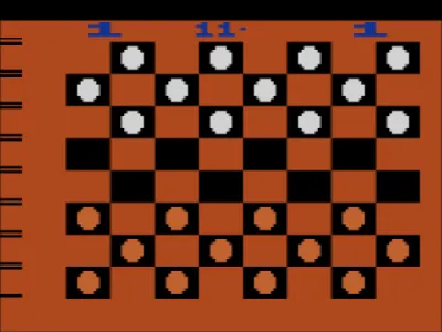 Video Checkers ~ Checkers gameplay screenshot on 2600