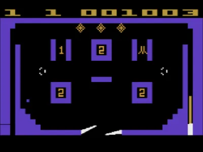Video Pinball ~ Arcade Pinball gameplay screenshot on 2600