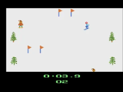 Winter Games gameplay screenshot on 2600