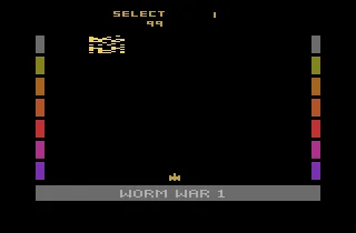 Worm War I gameplay screenshot on 2600