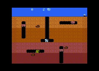 Dig Dug gameplay screenshot on 5200
