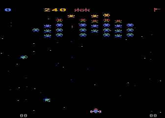 Galaxian gameplay screenshot on 5200