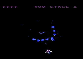 Gyruss gameplay screenshot on 5200