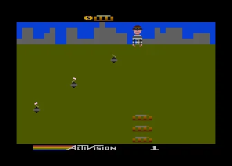 Kaboom! gameplay screenshot on 5200