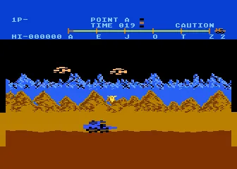 Moon Patrol gameplay screenshot on 5200