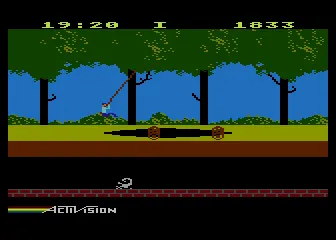 Pitfall! gameplay screenshot on 5200