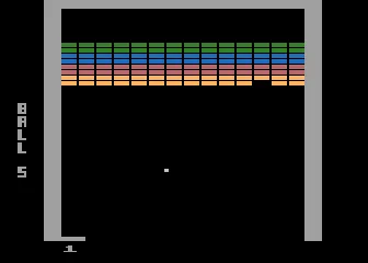 Super Breakout gameplay screenshot on 5200