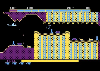 Super Cobra gameplay screenshot on 5200