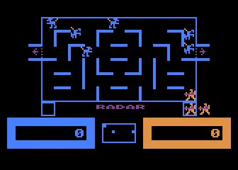 Wizard of Wor gameplay screenshot on 5200
