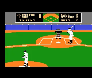 Baseball gameplay screenshot on 7800