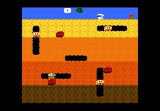 Dig Dug gameplay screenshot on 7800