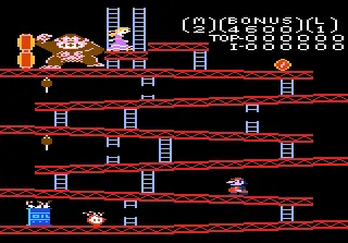 Donkey Kong gameplay screenshot on 7800