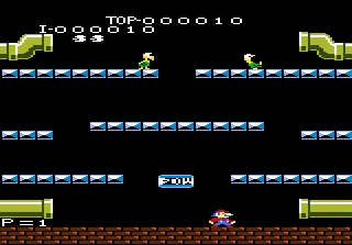 Mario Bros. gameplay screenshot on 7800