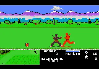 Ninja Golf gameplay screenshot on 7800