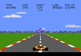 Pole Position II gameplay screenshot on 7800
