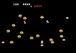 Robotron: 2084 gameplay screenshot on 7800