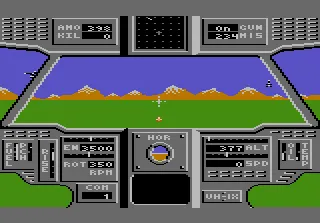 Super Huey UH-IX gameplay screenshot on 7800
