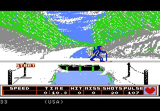 Winter Games gameplay screenshot on 7800