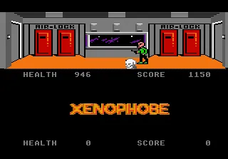 Xenophobe gameplay screenshot on 7800