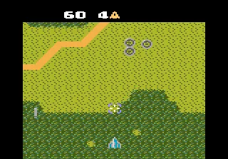 Xevious gameplay screenshot on 7800