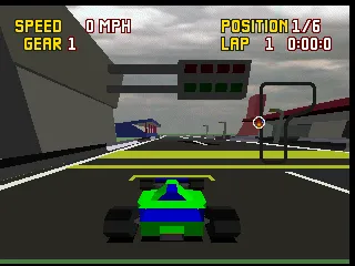 Checkered Flag gameplay screenshot on Jaguar