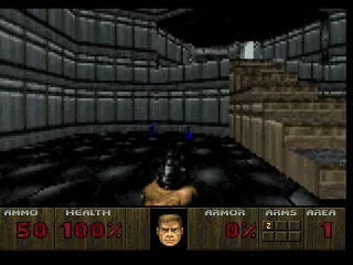 Doom gameplay screenshot on Jaguar