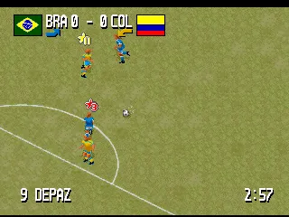 Fever Pitch Soccer gameplay screenshot on Jaguar