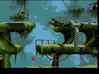 Flashback: The Quest for Identity gameplay screenshot on Jaguar
