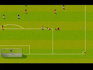 International Sensible Soccer gameplay screenshot on Jaguar