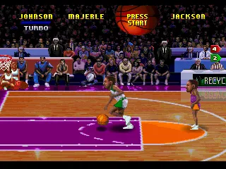 NBA Jam: Tournament Edition gameplay screenshot on Jaguar