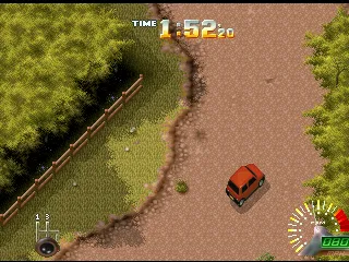Power Drive Rally gameplay screenshot on Jaguar