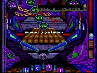 Ruiner Pinball gameplay screenshot on Jaguar