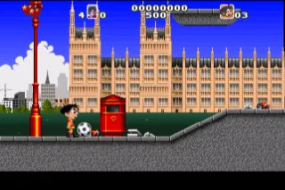 Soccer Kid gameplay screenshot on Jaguar