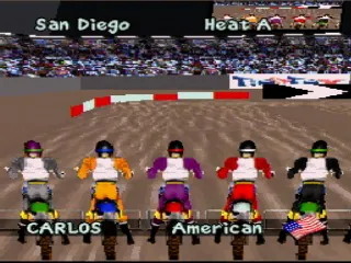 Supercross 3D gameplay screenshot on Jaguar