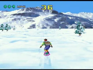 Val d'Isère Skiing and Snowboarding gameplay screenshot on Jaguar
