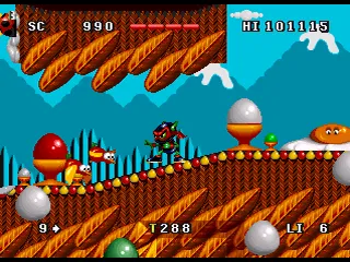 Zool 2 gameplay screenshot on Jaguar