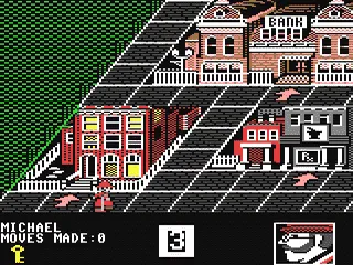 221B Baker Street gameplay screenshot on C64