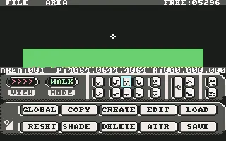 3D Construction Kit gameplay screenshot on C64