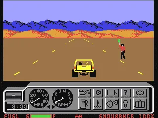 4x4 Off-Road Racing gameplay screenshot on C64