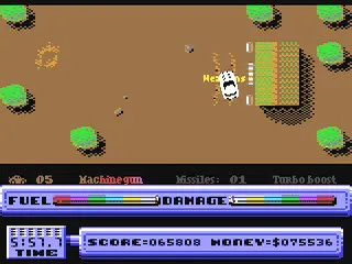 5th Gear gameplay screenshot on C64