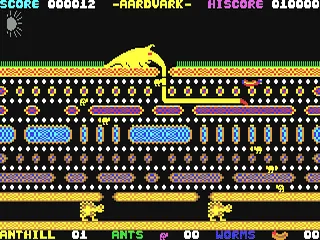 Aardvark gameplay screenshot on C64