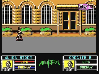 Alien Storm gameplay screenshot on C64