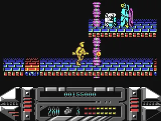 A.M.C.: Astro Marine Corps gameplay screenshot on C64