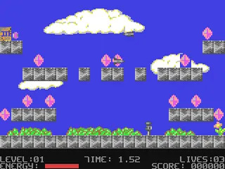 Amnesia gameplay screenshot on C64
