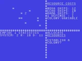 Andromeda Conquest gameplay screenshot on C64